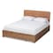 Baxton Studio Eleni Modern Ash Walnut Brown Finished Wood Full Size 3-Drawer Storage Bed 175-9428-9620-Zoro - alternate 1